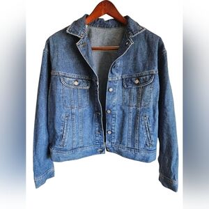 Classic Blue Denim Lee Jacket Womens Size XL.